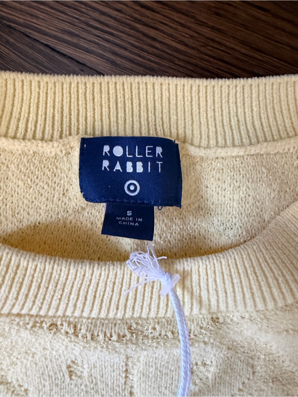 Roller Rabbit Pale Yellow Textured Knit Sweater & Shorts set - Picture 4 of 6